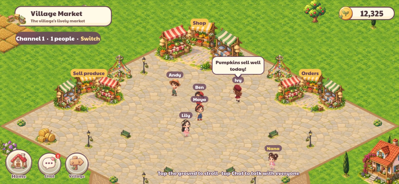 Players meeting at the Village Market